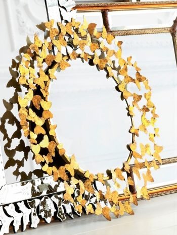GOLDEN CHARMING BUTTERFLY MIRROR
